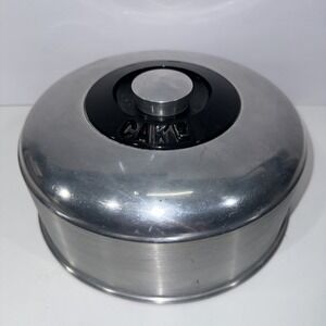 Vintage Kromex Brushed Aluminum Metal Cake Cover Only Mid Century‎ Modern